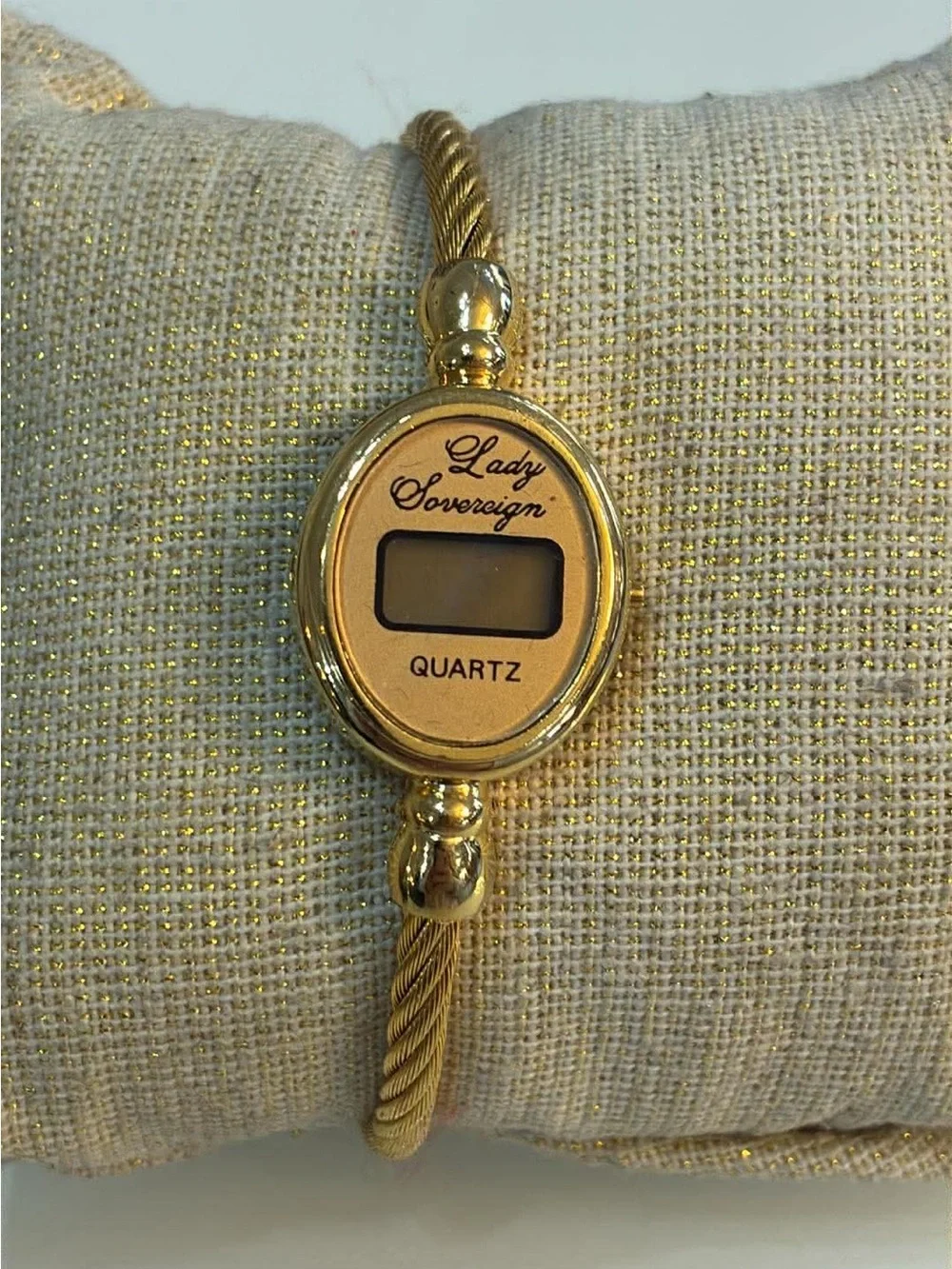 Lady Sovereign Gold-Tone Quartz Bracelet Watch